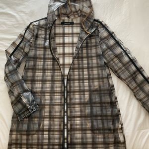 ZARA BASIC clear raincoat